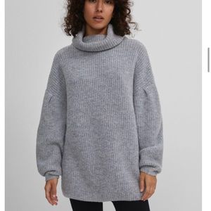 Bershka - Oversized Turtleneck Sweater in Gray